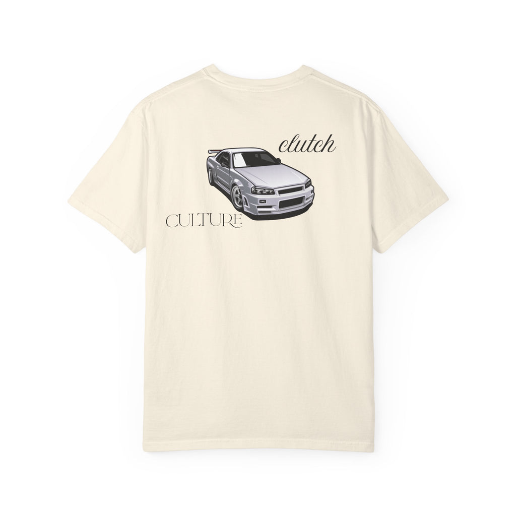 Clutch Culture- white skyline T-shirt- Black letters