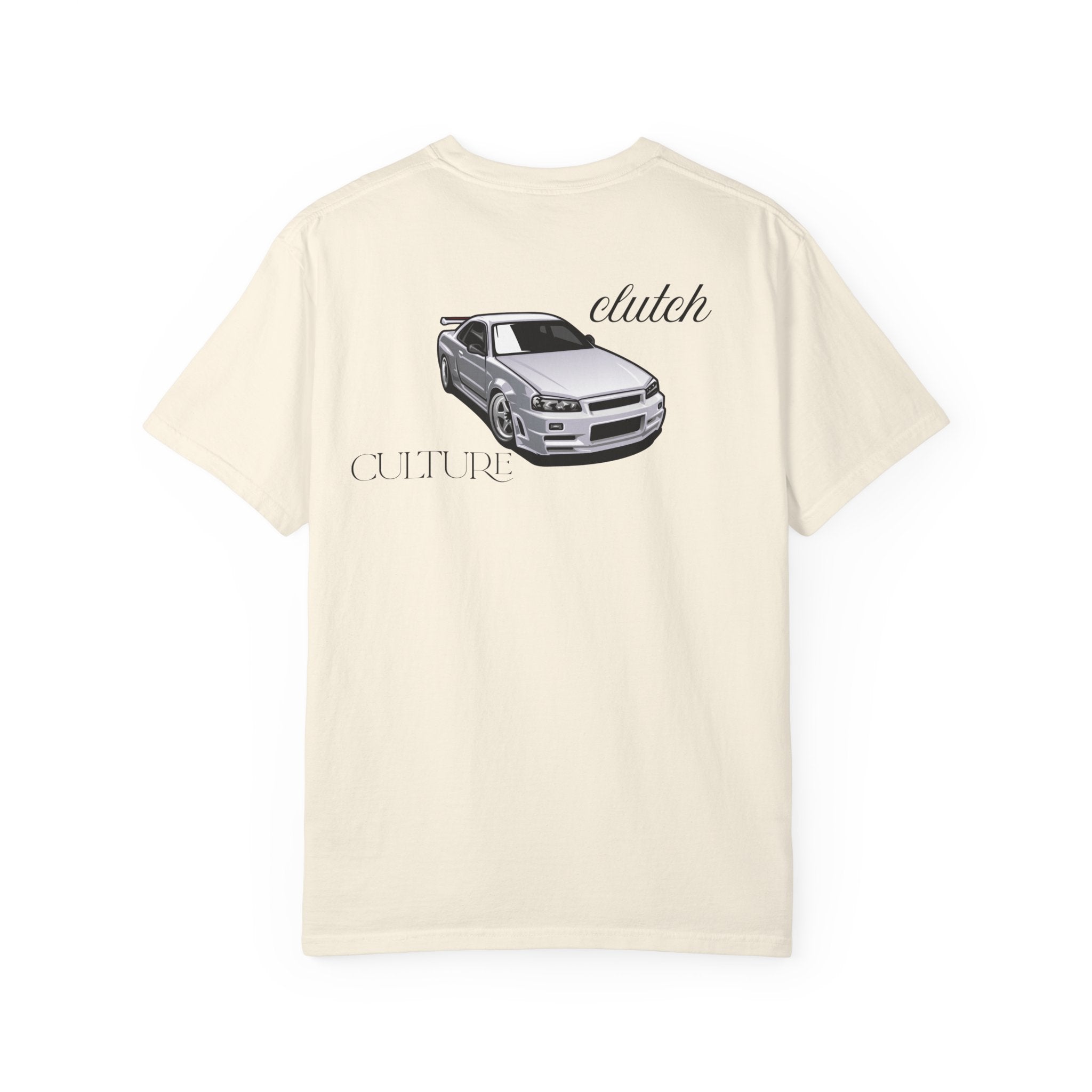Clutch Culture- white skyline T-shirt- Black letters