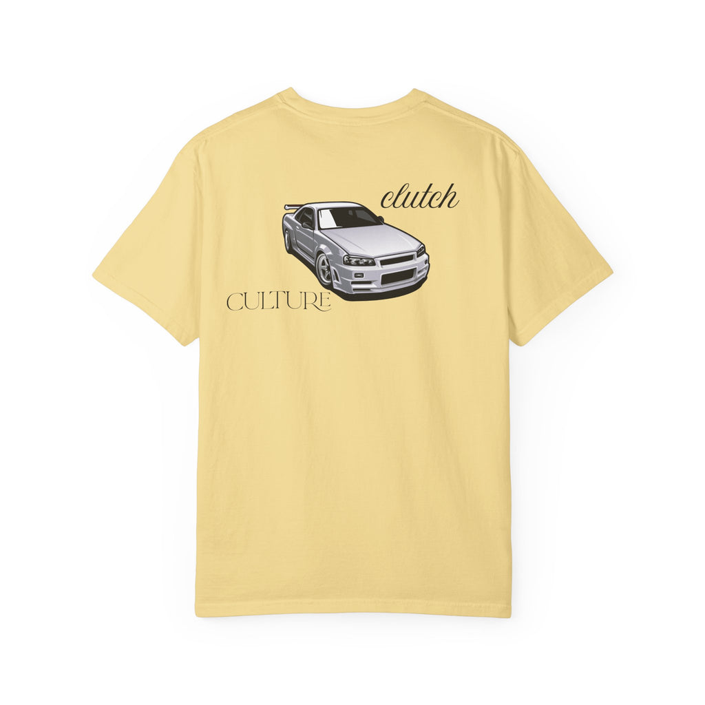 Clutch Culture- white skyline T-shirt- Black letters