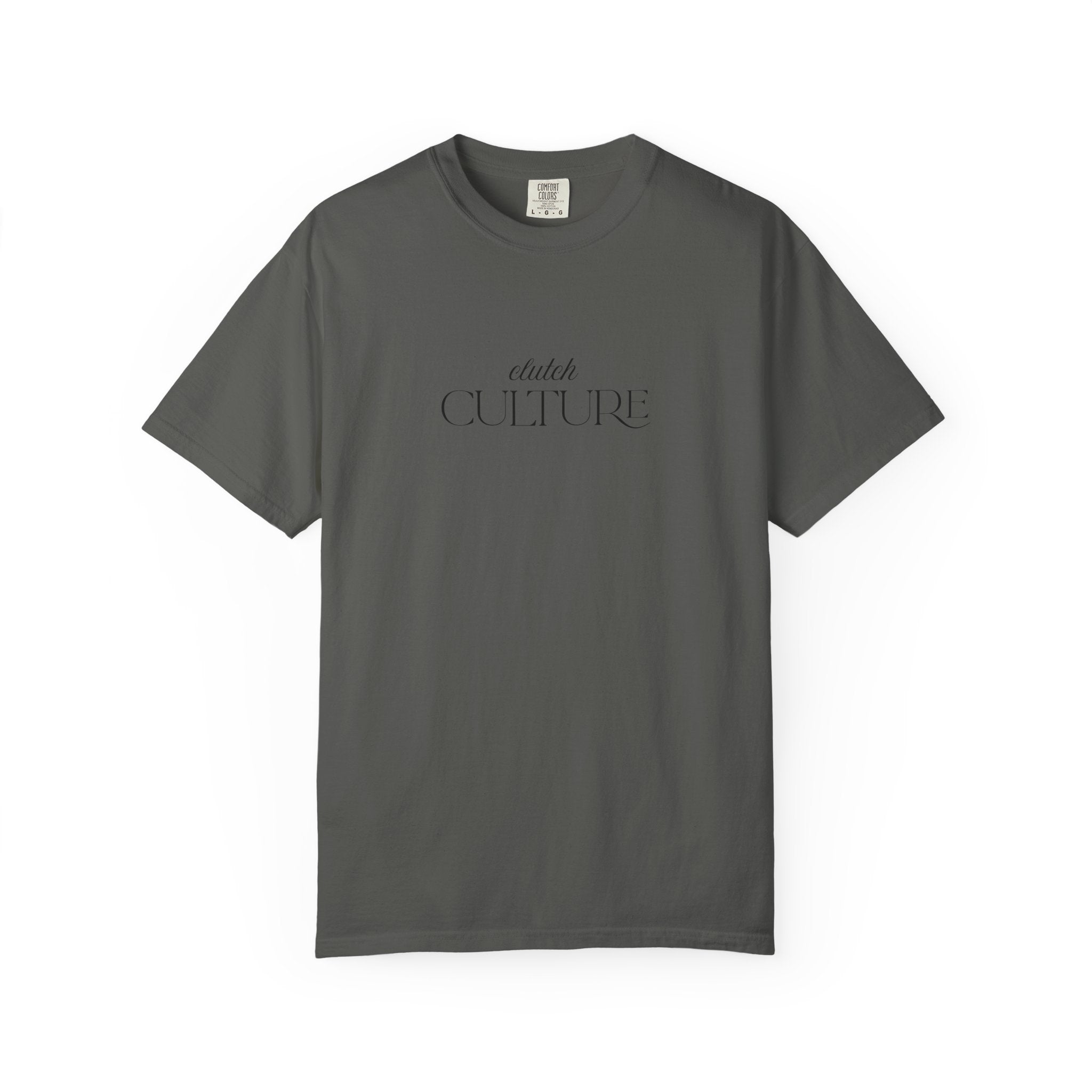 Clutch Culture- white skyline T-shirt- Black letters