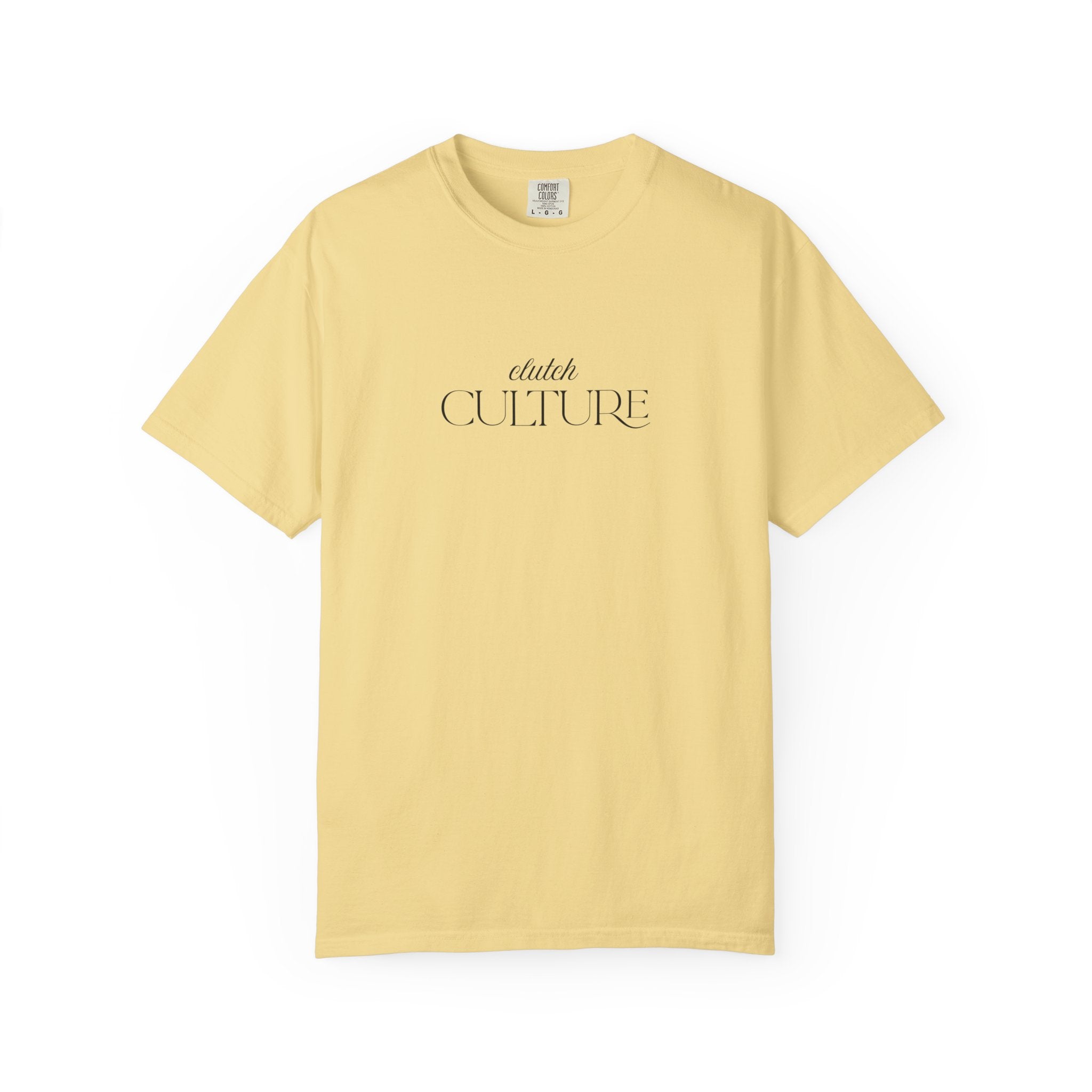 Clutch Culture- white skyline T-shirt- Black letters