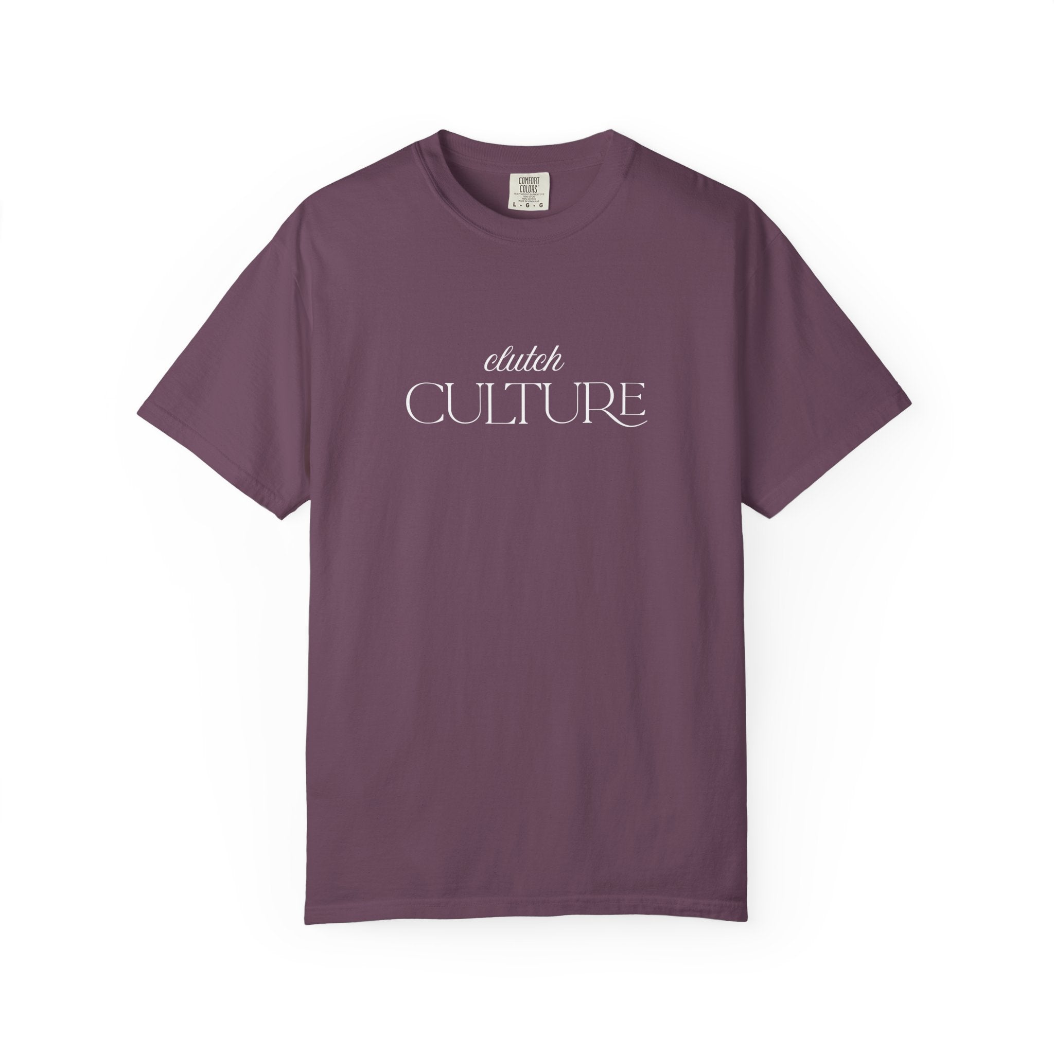 Clutch Culture T-Shirt- Blue Skyline White Lettering