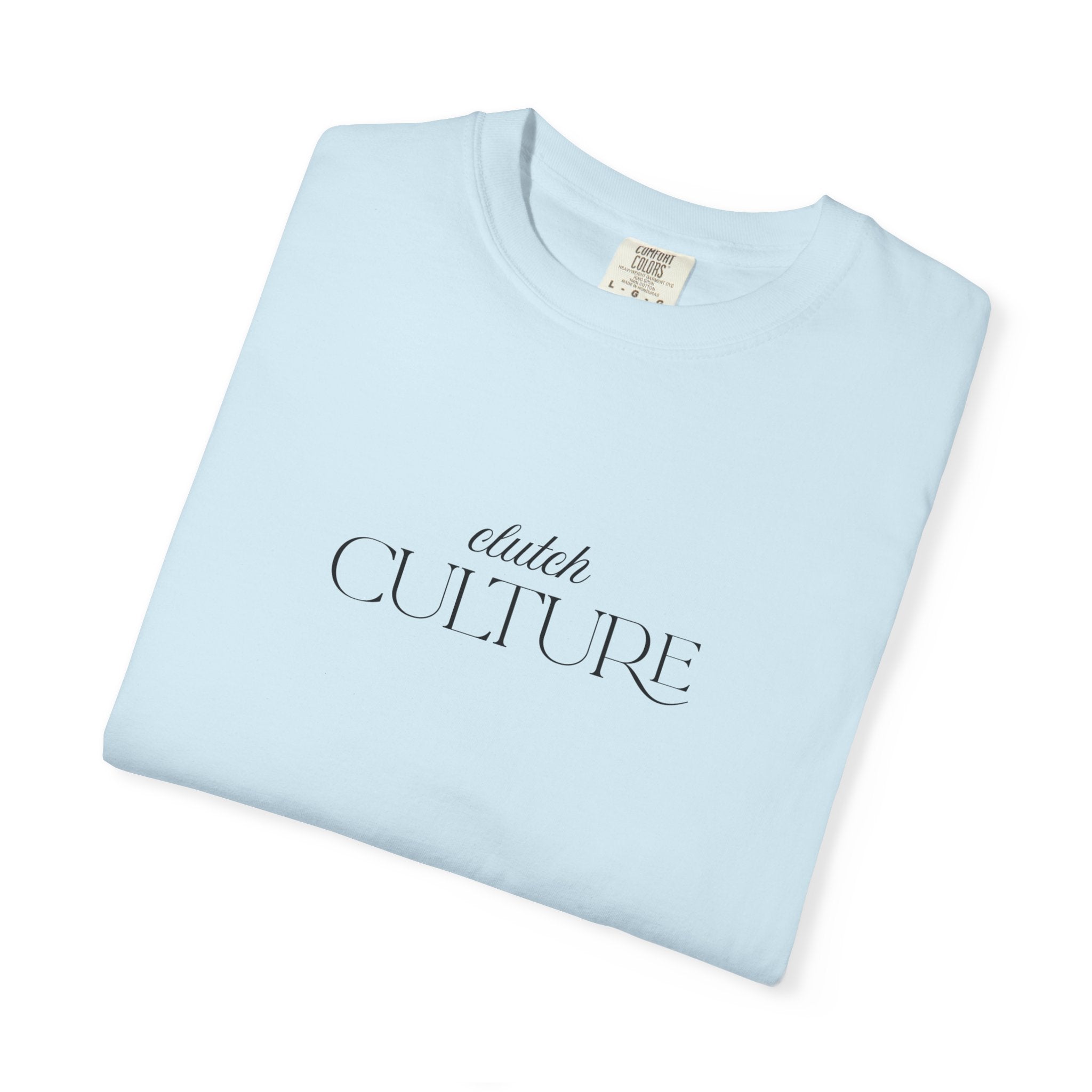 Clutch Culture- white skyline T-shirt- Black letters