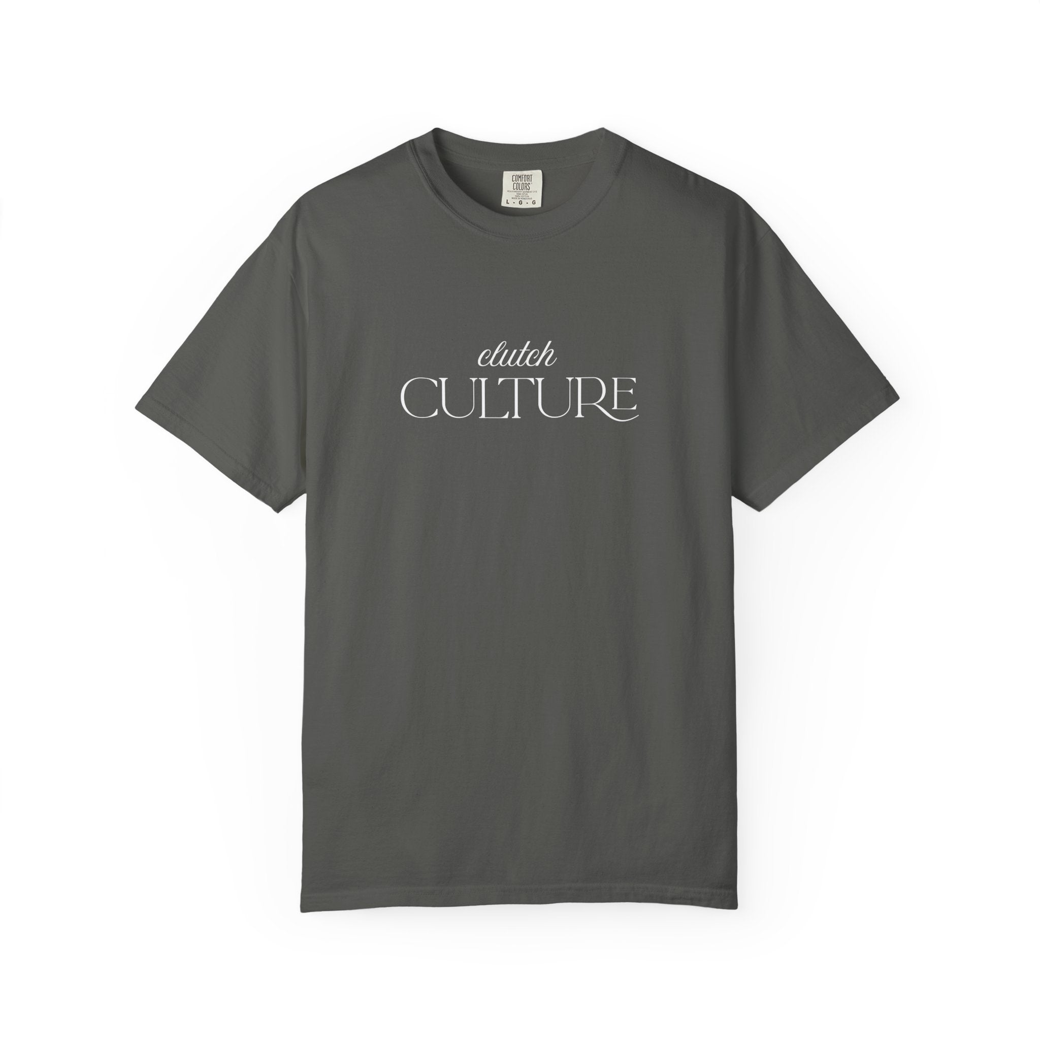 Clutch Culture T-Shirt- Blue Skyline White Lettering
