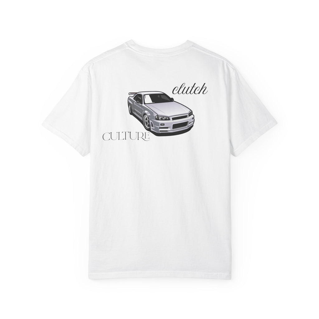 Clutch Culture- white skyline T-shirt- Black letters
