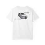 Clutch Culture- white skyline T-shirt- Black letters
