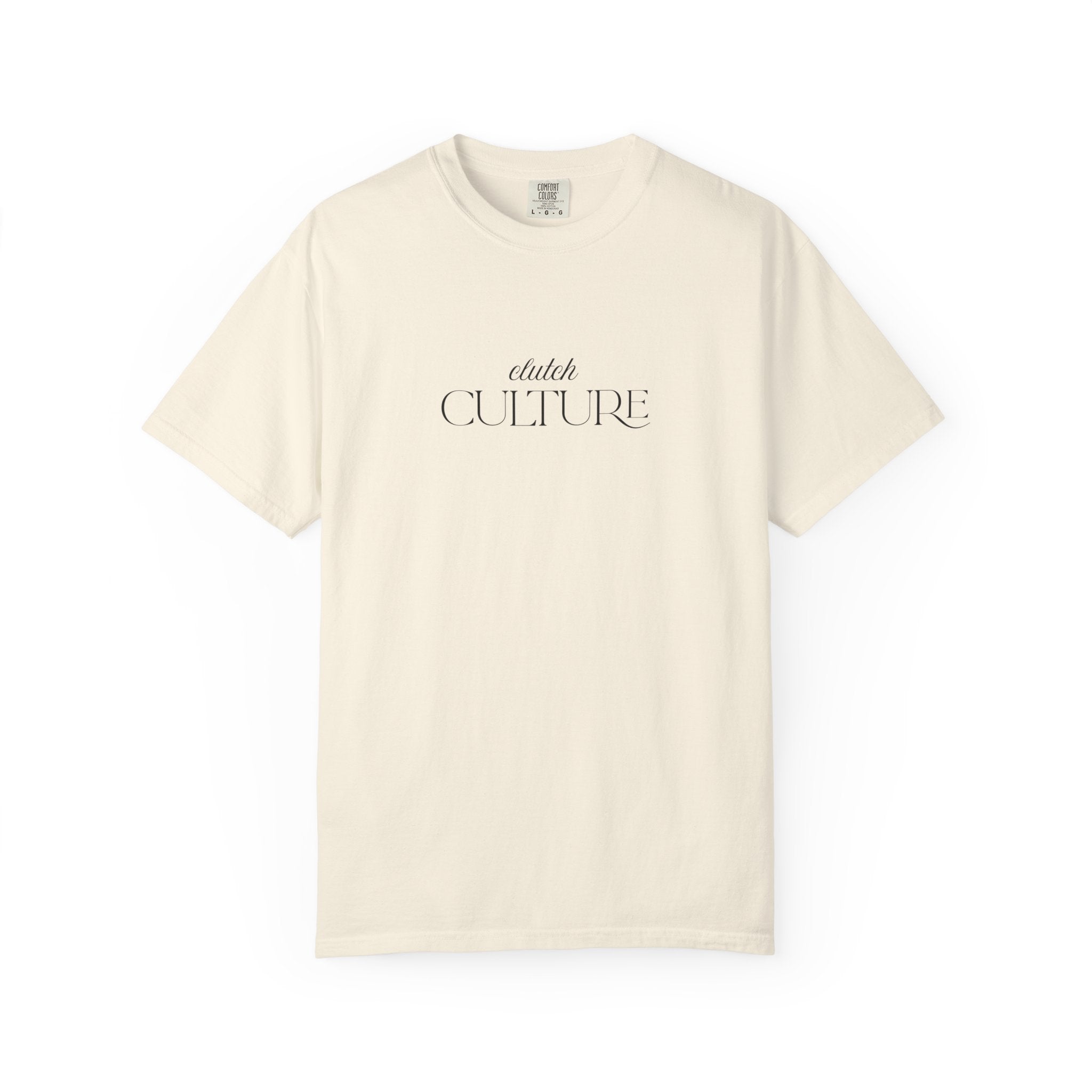 Clutch Culture- white skyline T-shirt- Black letters