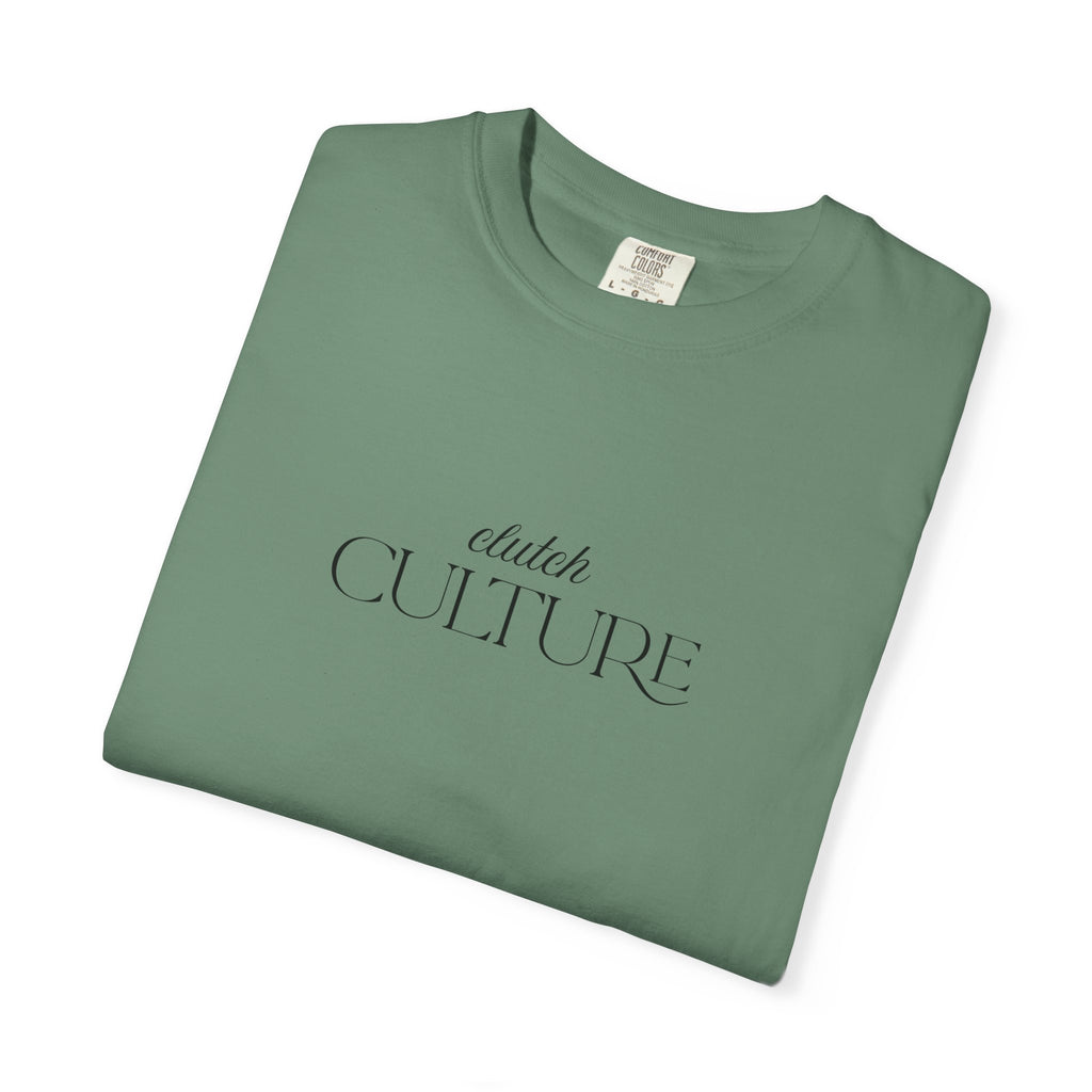 Clutch Culture- white skyline T-shirt- Black letters