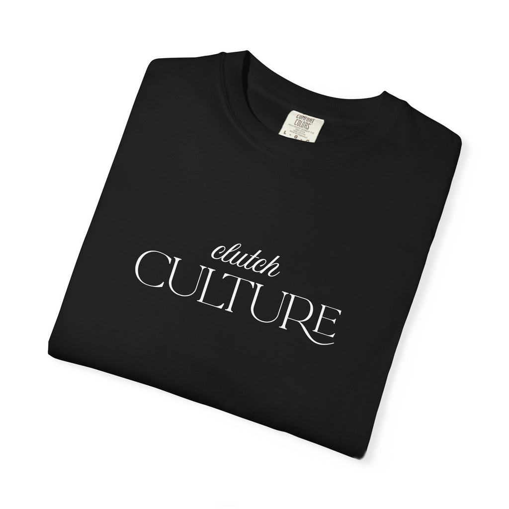 Clutch Culture T-Shirt- Blue Skyline White Lettering