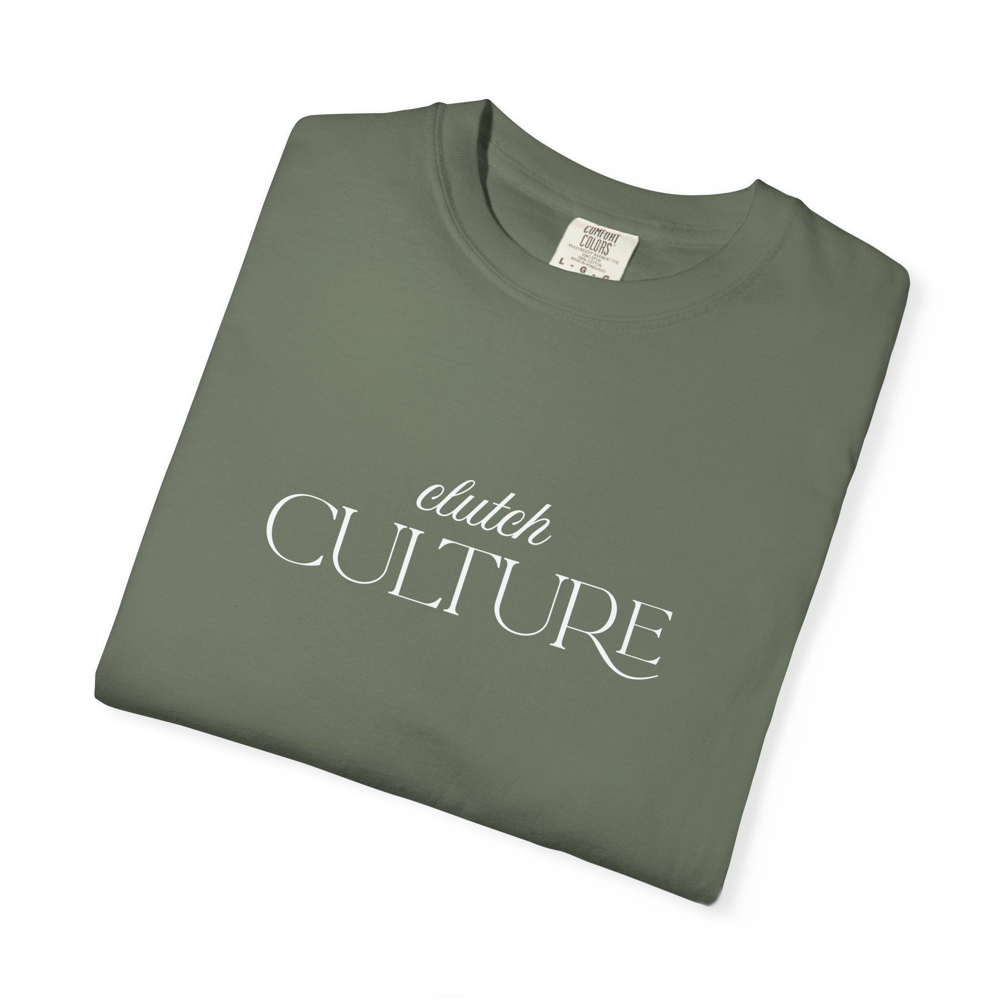 Clutch Culture T-Shirt- Blue Skyline White Lettering
