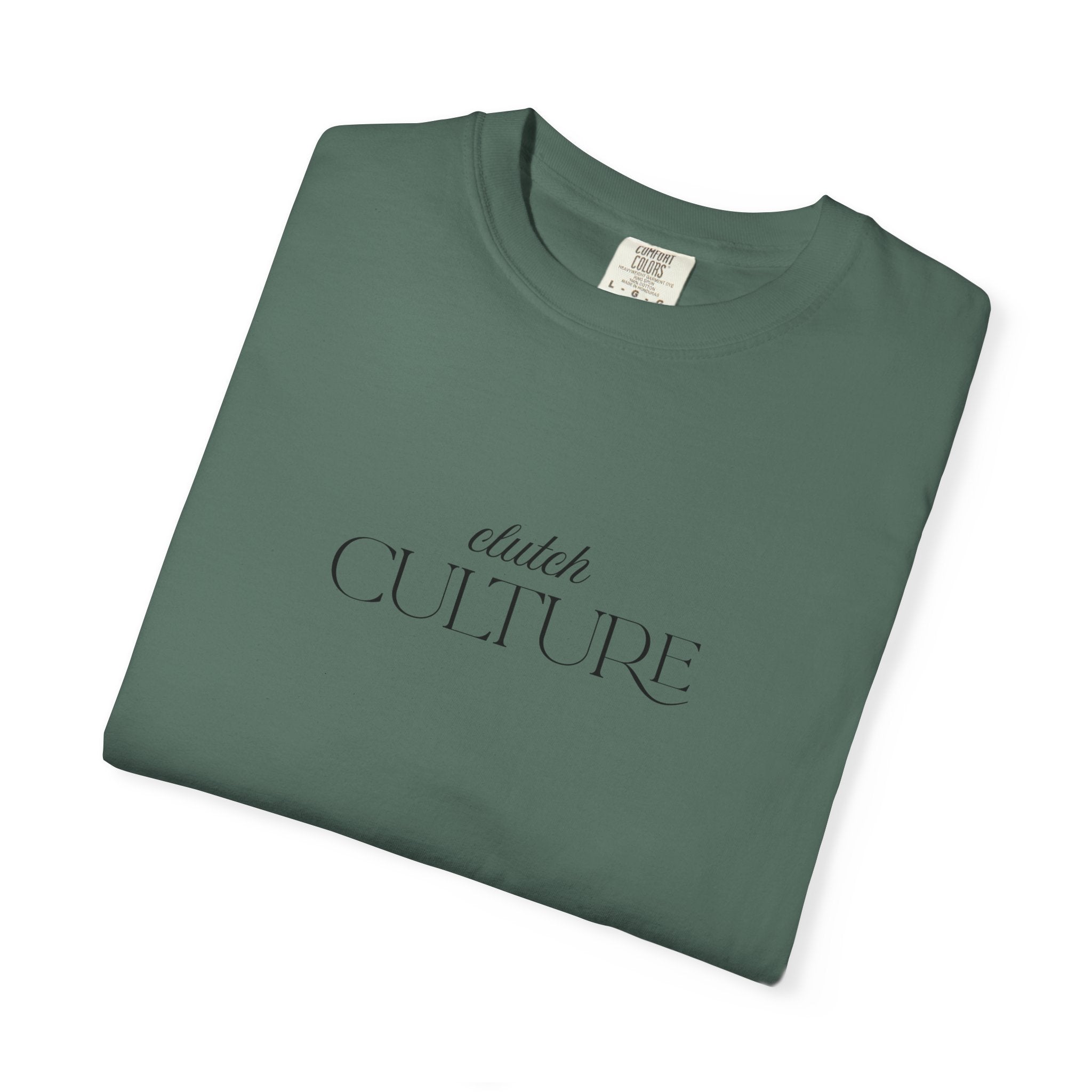 Clutch Culture- white skyline T-shirt- Black letters
