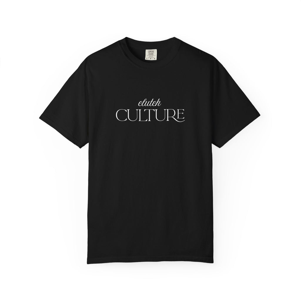Clutch Culture T-Shirt- Blue Skyline White Lettering