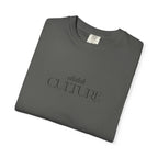Clutch Culture- white skyline T-shirt- Black letters