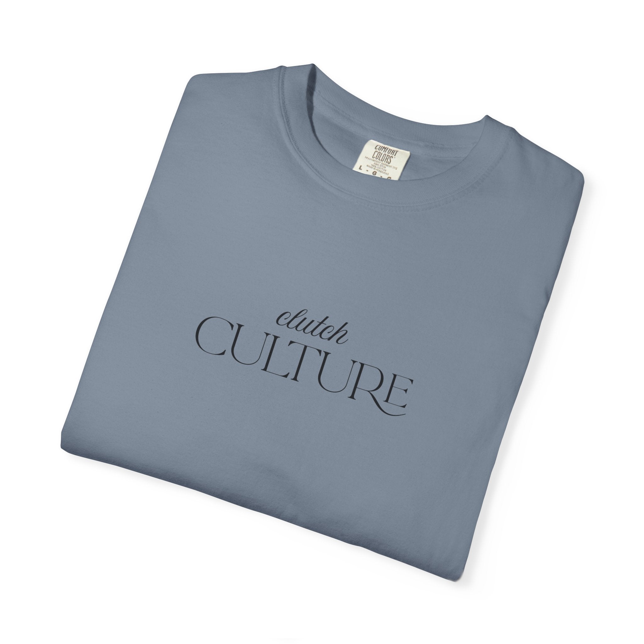 Clutch Culture- white skyline T-shirt- Black letters