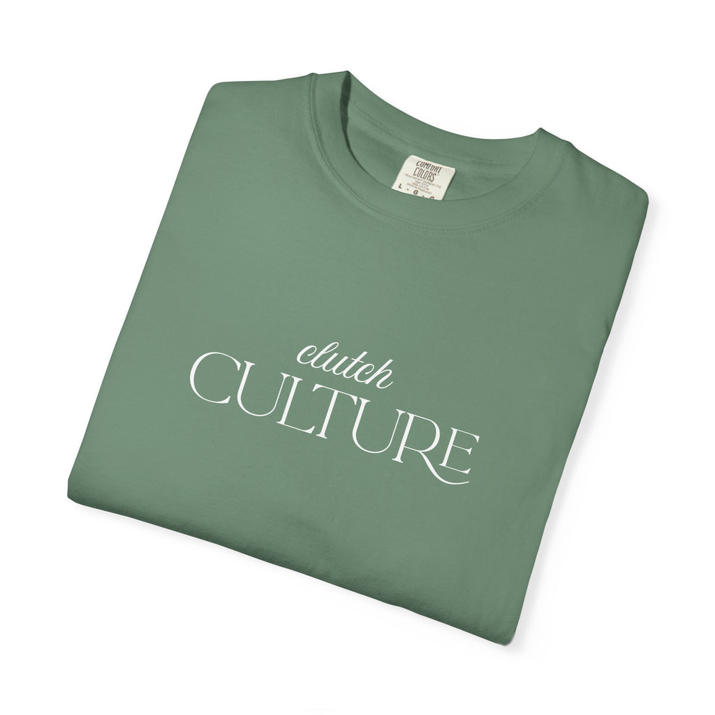 Clutch Culture T-Shirt- Blue Skyline White Lettering