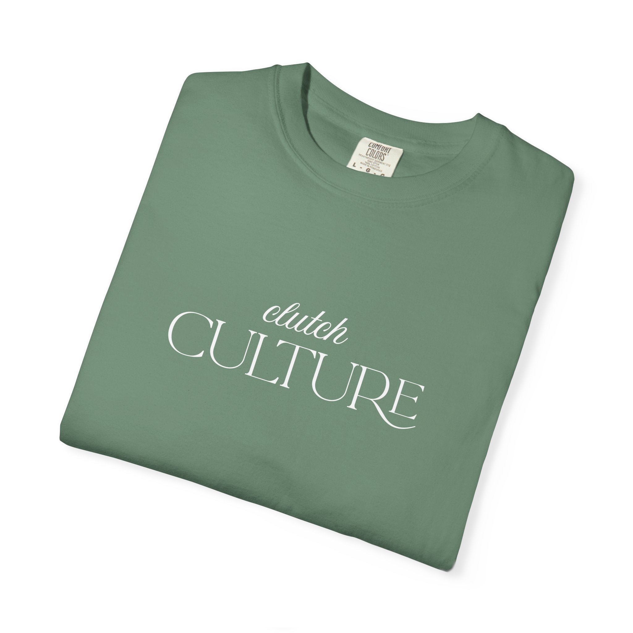 Clutch Culture T-Shirt- Blue Skyline White Lettering