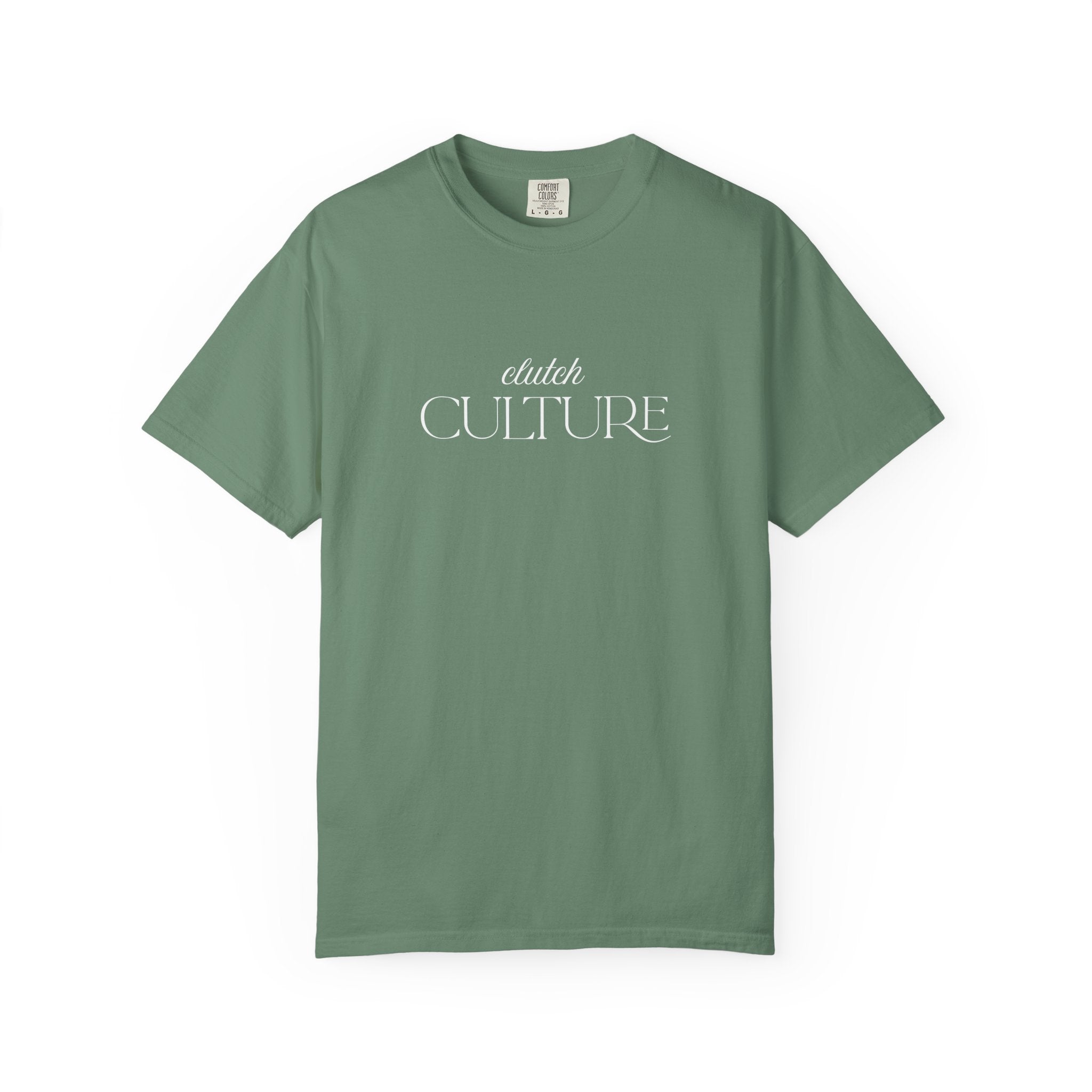 Clutch Culture T-Shirt- Blue Skyline White Lettering