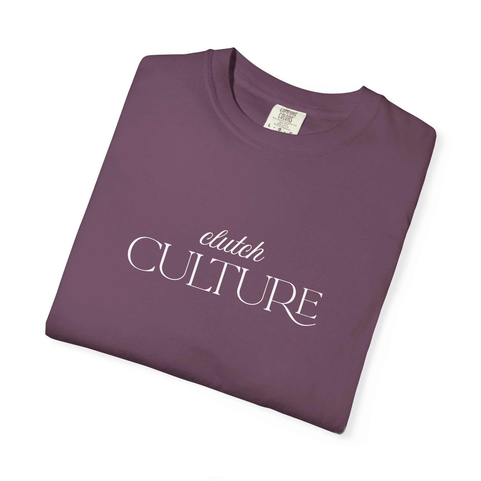 Clutch Culture T-Shirt- Blue Skyline White Lettering